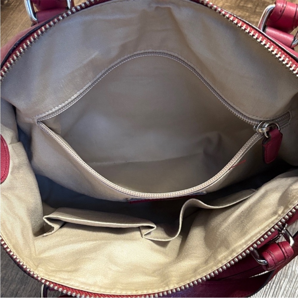 Coach Molly Red Leather Satchel Crossbody Bag Tassel 2012 - Picture 8 of 11